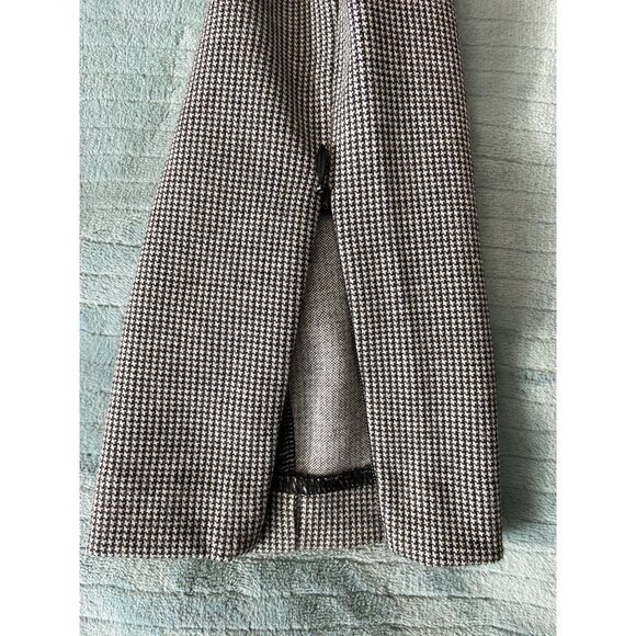 Talbots Womens Pants Size 10 Black Gray Checked Pattern Slim Fit Preppy - Picture 8 of 8